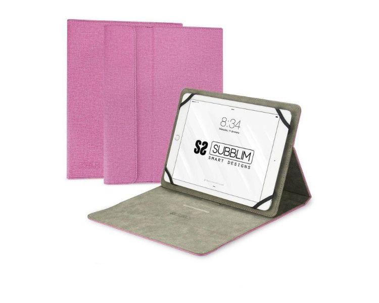 FUNDA TABLET CLEVER STAND HASTA 11" ROSA SUBBLIM