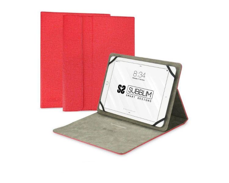 FUNDA TABLET CLEVER STAND HASTA 11" ROJO SUBBLIM
