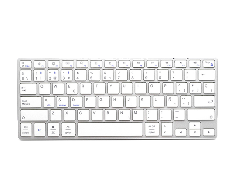 TECLADO WIRELESS ADVANCE COMPACT PLATA SUBBLIM