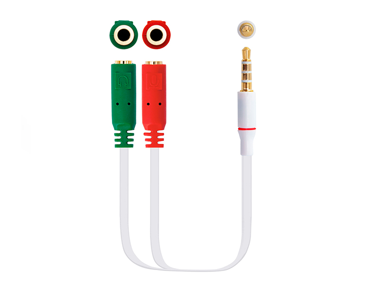 CABLE ADAPTADOR AUDIO JACK 3.5/M JACK 3.5/H 20CM NANOCABLE