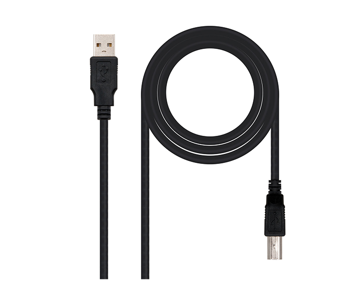 CABLE USB 2.0 IMPRESORA TIPO USB A/M-B/M 4.5 M NEGRO NANOCABLE