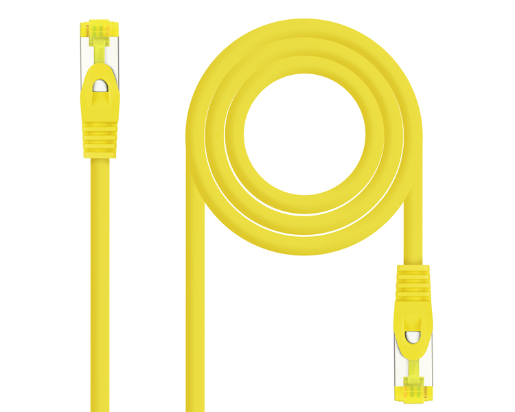 CABLE DE RED LATIGUILLO RJ45 SFTP CAT6A AWG26 0.5 M AMARILLO NANOCABLE