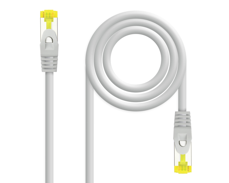 CABLE DE RED LATIGUILLO RJ45 SFTP CAT6A AWG26 0.5 M GRIS NANOCABLE