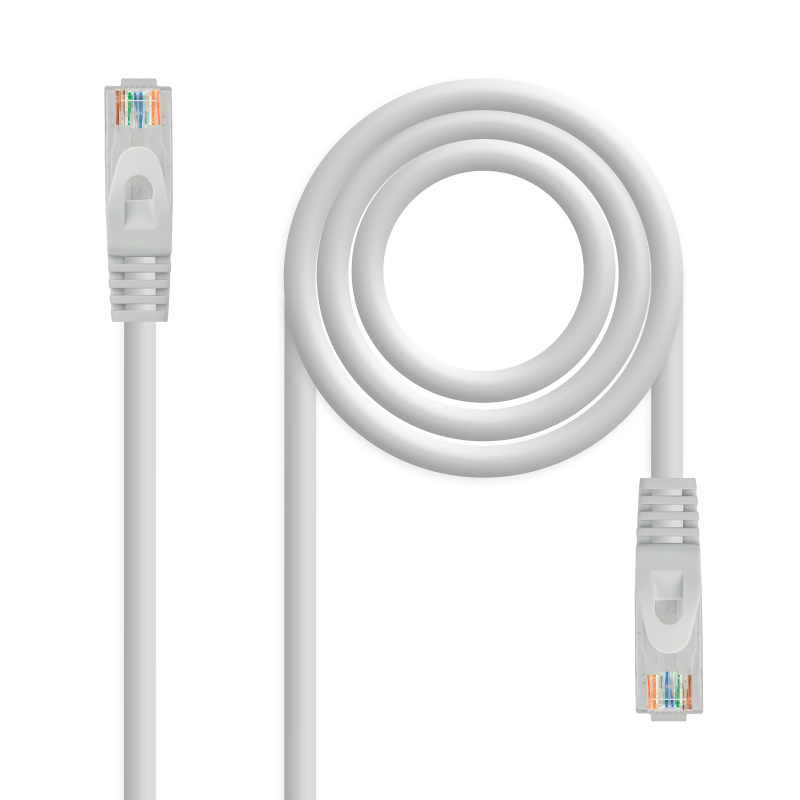 CABLE DE RED LATIGUILLO RJ45 UTP CAT6A AWG24 5 M GRIS NANOCABLE