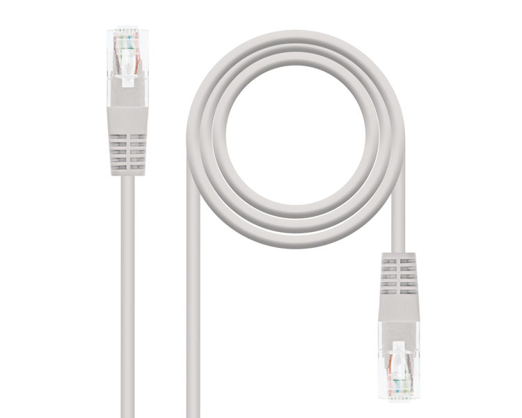 CABLE DE RED LATIGUILLO RJ45 CAT.5E UTP AWG24 25 CM GRIS NANOCABLE