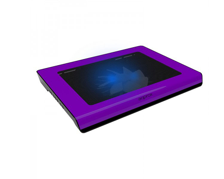 LAPTOP COOLER PAD 14" 2 LEDS MORADO APPROX