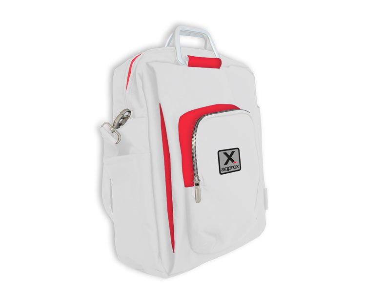 MALETIN VERTICAL 15.6" BLANCO/ROJO APPROX