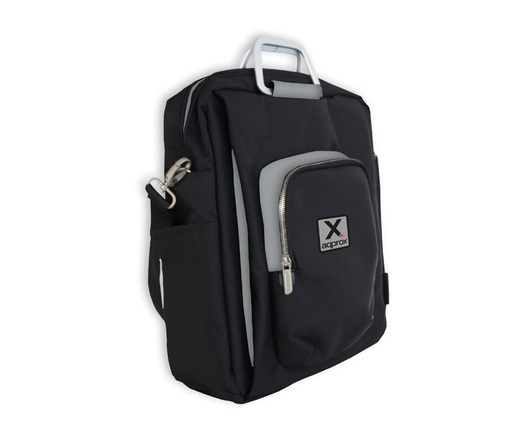 MALETIN VERTICAL 15.6" NEGRO/GRIS APPROX