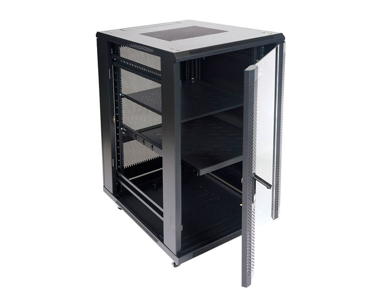 ARMARIO DE SUELO RACK 19´´ 22U 600x600 PUERTA CRISTAL