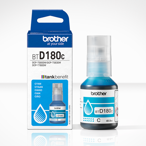 [44825] CARTUCHO BOTELLA TINTA CIAN BTD180C BROTHER