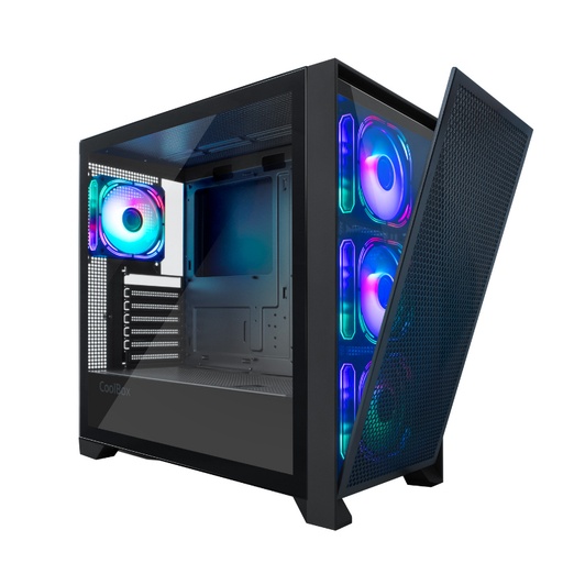 [44726] CAJA GAMING TORRE ATX GE2000 DUALVIEW ARGB NEGRO COOLBOX