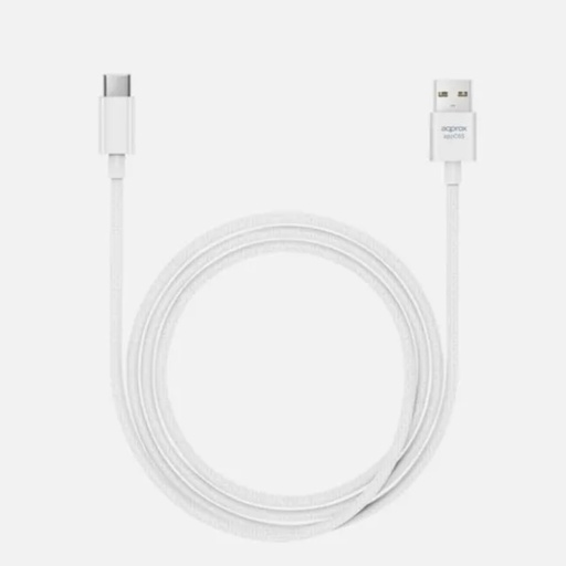 [44360] CABLE USB A TYPE-C 1M BLANCO APPROX