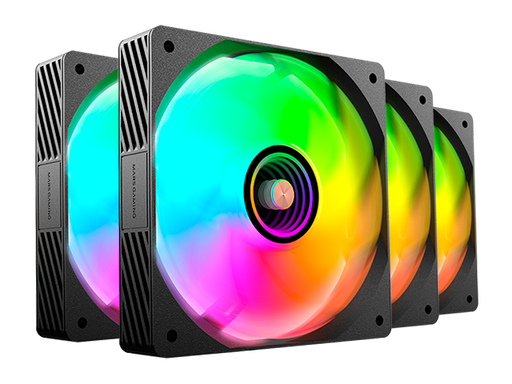 [44281] KIT 4 VENTILADORES AUXILIAR MF-SI4KIT A-RGB INFINITY NEGRO MARS GAMING
