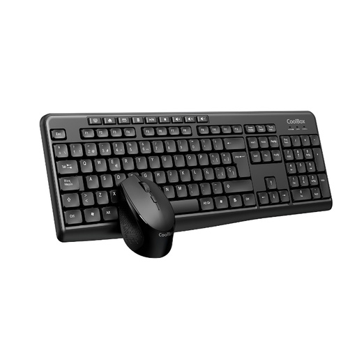 [44271] TECLADO + RATON WIRELESS NEGRO COO-KTR-03W COOLBOX