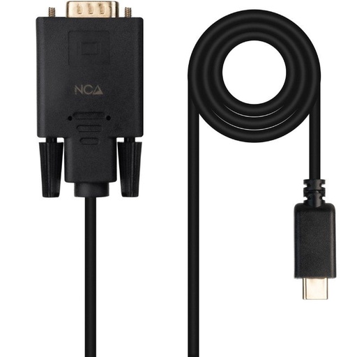 [44167] CONVERSOR USB-C/M A VGA/M 1.8 M NEGRO NANOCABLE
