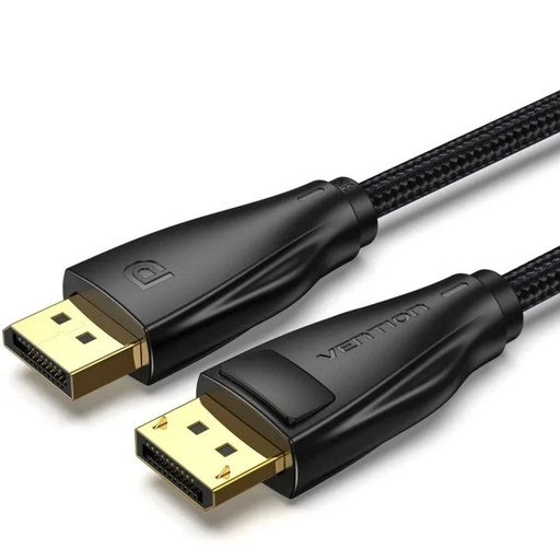 [44049] CABLE DISPLAYPORT 1.4 8K DP/M-DP/M TRENZADO 1.5 M NEGRO VENTION