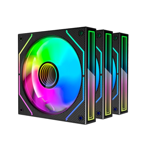 [43938] KIT 3 VENTILADORES AUXILIAR MF-3D PRO NEGRO MARS GAMING