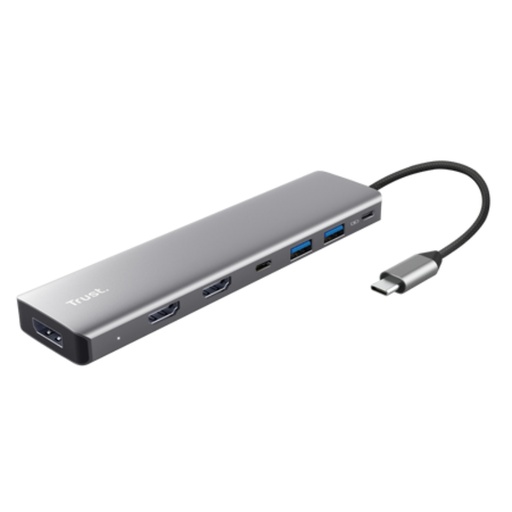 [43891] HUB 7 PUERTOS USB-C DALYX GRIS TRUST