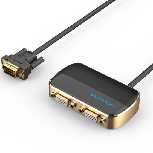 [43847] DIVISOR VGA CON ALIMENTACION EXTERNA VGA/M A 2xVGA/H 1 M NEGRO VENTION