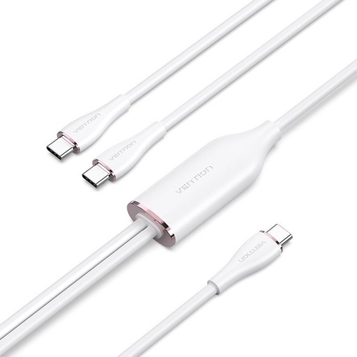 [43829] CABLE USB-C/M A 2xUSB-C/M 1.5 M BLANCO VENTION