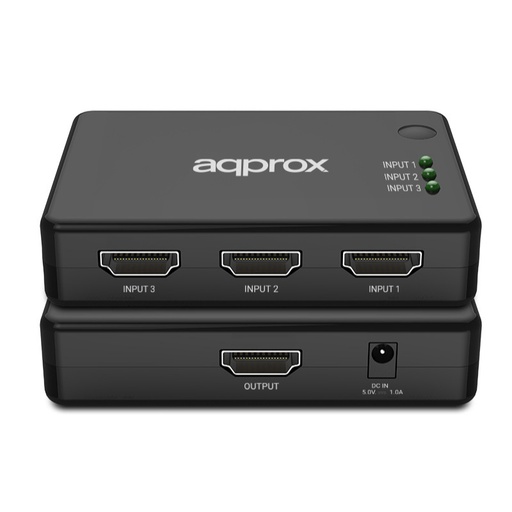 [43699] HDMI SWITCH 3 PUERTOS 4K + CONTROL REMOTO APPROX