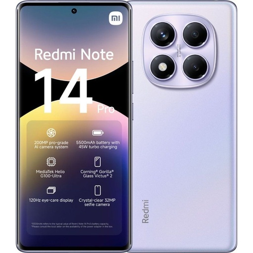[43590] SMARTPHONE REDMI NOTE 14 PRO (8+256GB) PURPLE XIAOMI