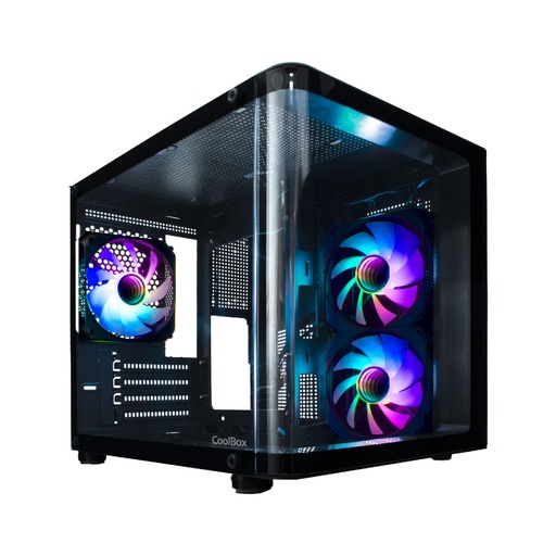 [43478] CAJA MICROATX GM100 VISION A-RGB NEGRO COOLBOX