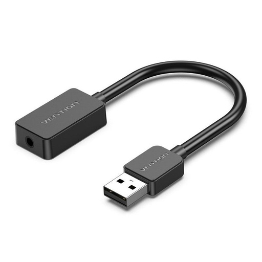 [43400] TARJETA SONIDO USB/M A JACK 3.5/H NEGRO VENTION