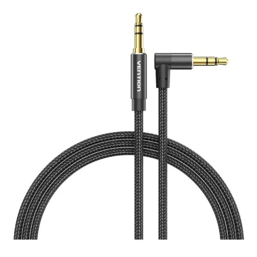 [43341] CABLE AUDIO ESTEREO ACODADO JACK 3.5/M JACK 3.5/M 2 M NEGRO VENTION