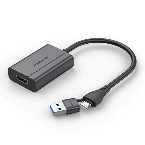 [43312] ADAPTADOR USB-A/USB-C A HDMI NEGRO VENTION
