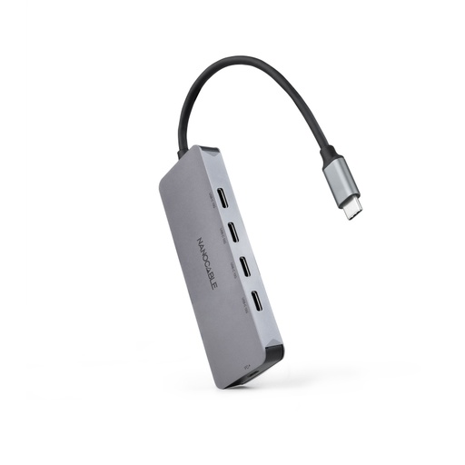[43260] HUB USB-C 4 PUERTOS USB-C + USB-C PD 10 CM NANOCABLE