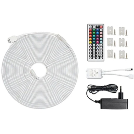 [43203] TIRA LED NEON CON CONTROL REMOTO Y FUENTE DE ALIMENTACION 5 M VENTION