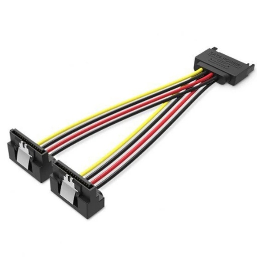 [42924] CABLE ALIMENTACION SATA/M A 2xSATA/H 0,15 M NEGRO VENTION