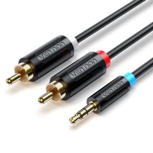 [42923] CABLE AUDIO ESTEREO JACK 3.5/M 2xRCA/M 0.5 M NEGRO VENTION