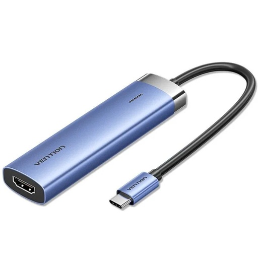 [42818] DOCKING STATION 5 PUERTOS USB-C 3xUSB-A/1xHDMI/1xUSB-C PD AZUL VENTION