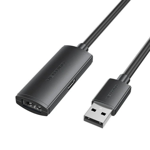 [42817] CABLE ALARGADOR USB 2.0 M/H 10 M NEGRO VENTION