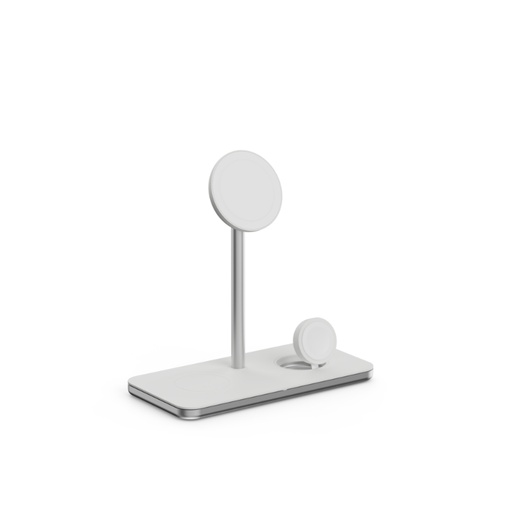 [42220] SOPORTE BASE DE CARGA INALAMBRICO 3en1 MAGSAFE PLATA LINQ