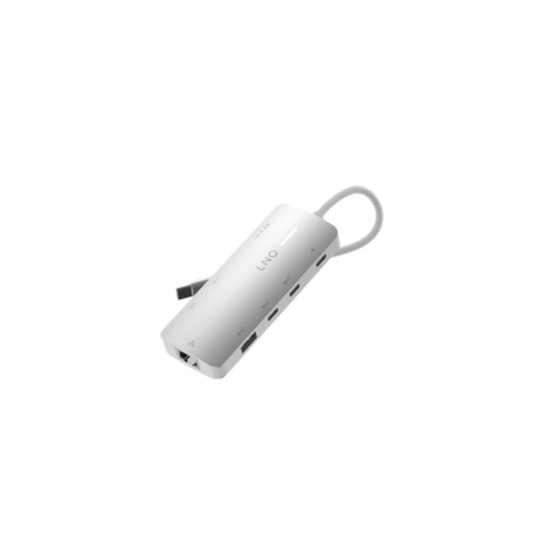 [42219] HUB 8 PUERTOS 8K PRO USB-C 140W GRIS LINQ