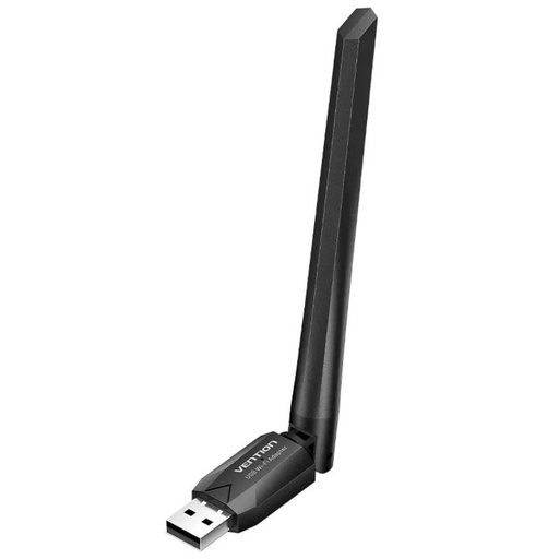 [41924] ADAPTADOR USB-A WIFI 650Mps INCLUYE DRIVERS NEGRO VENTION