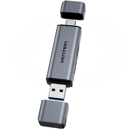 [41922] LECTOR TARJETAS EXTERNO USB-A/USB-C 3.0 GRIS VENTION
