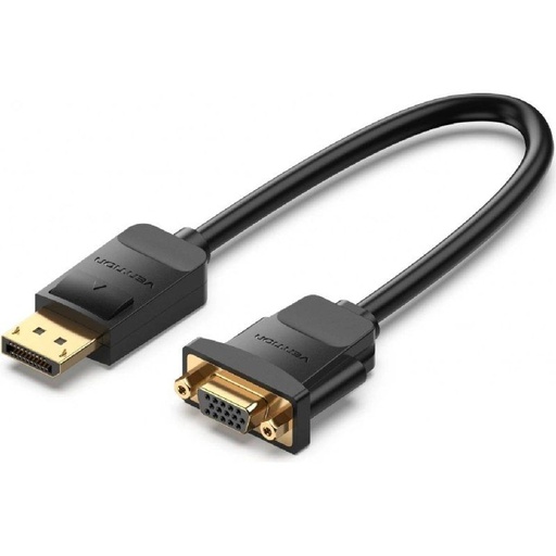 [41903] CONVERSOR DISPLAYPORT/M A VGA/H 0.15 M NEGRO VENTION