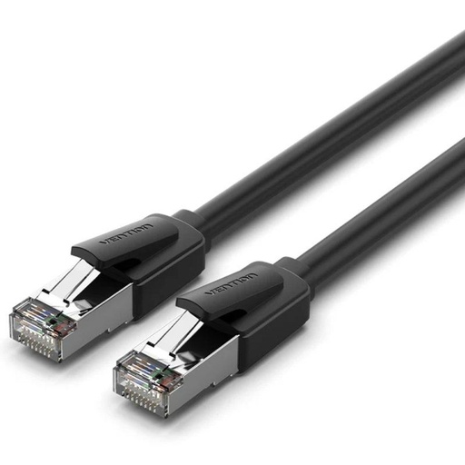 [41796] CABLE DE RED LATIGUILLO RJ45 CAT.8 SFTP AWG26 1 M NEGRO VENTION