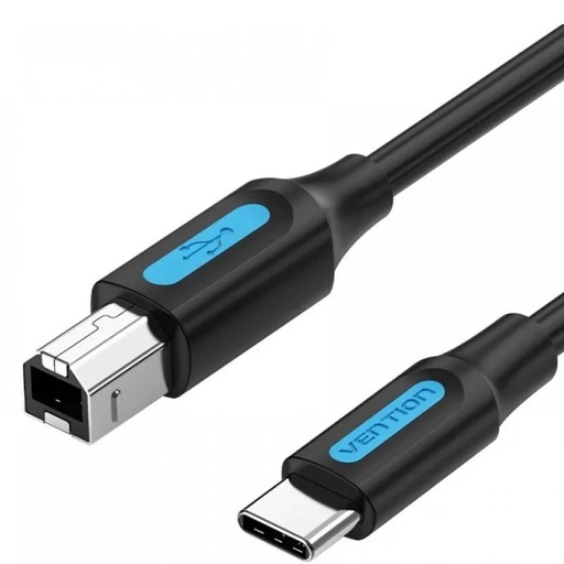 [41794] CABLE USB 2.0 IMPRESORA TIPO USB A/M USB-C/M 1 M NEGRO VENTION