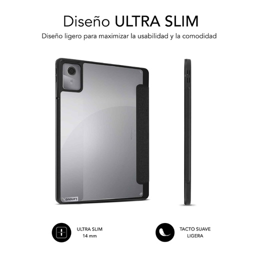 [41737] FUNDA TABLET CLEAR SHOCK LENOVO M11 11" NEGRO SUBBLIM