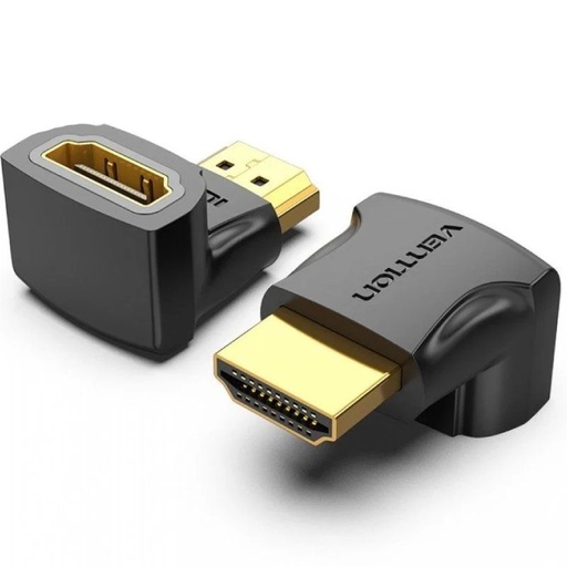[41734] ADAPTADOR 4K 90º ACODADO HDMI/M A HDMI/H NEGRO VENTION