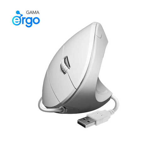 [41542] RATON OPTICO DUAL GLIDE VERTICAL ERGO BLANCO SUBBLIM