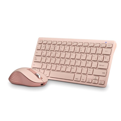 [41494] TECLADO + RATON WIRELESS FANTASY KIT ROSA NGS