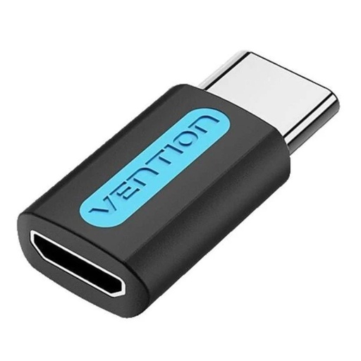 [41438] ADAPTADOR USB-C/M A MICRO USB/H NEGRO VENTION