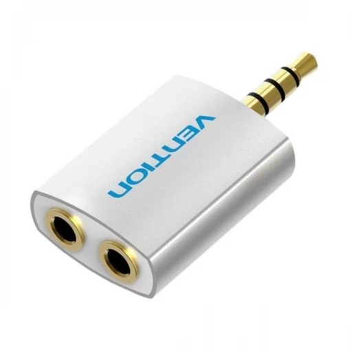 [41325] ADAPTADOR AUDIO JACK 3.5/M A 2xJACK 3.5/H BLANCO VENTION