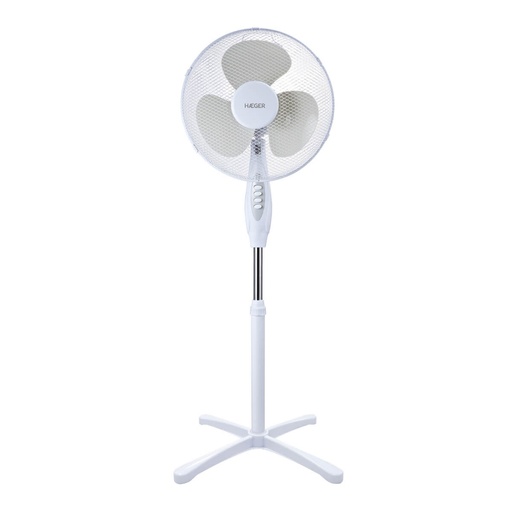 [41221] VENTILADOR DE PIE CROSS WIND BLANCO HAEGER